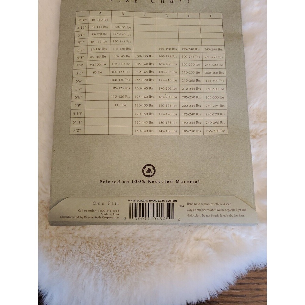 Legacy Legwear Gravity Defying‎ Pantyhose Warm Beige Size E from QVC NEW in Pkg - Picture 5 of 6